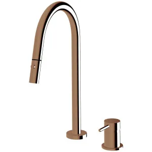 Sussex Taps Virgo Hob Set Pull Out Spray Tap LUXPVD Silk Rose Gold VGHMSPOS01-65 by Sussex Taps, a Kitchen Taps & Mixers for sale on Style Sourcebook