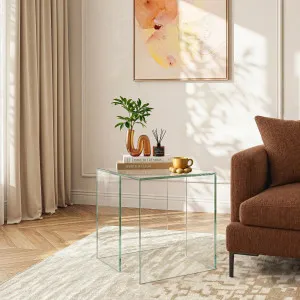 ALYSSA - Glass Side Table by European Lifestyle, a Side Table for sale on Style Sourcebook