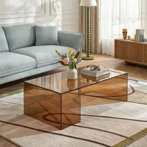 ALYSSA - Glass Rectangular Coffee Table by European Lifestyle, a Coffee Table for sale on Style Sourcebook