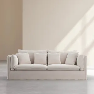 ANDRIA - Linen 3 Seater Sofa by European Lifestyle, a Sofas for sale on Style Sourcebook