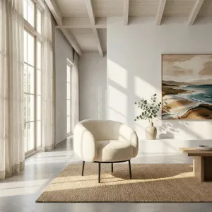 CAJOU II - Chenille & Metal Armchair by European Lifestyle, a Chairs for sale on Style Sourcebook