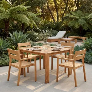 CALVIA - Teak Square Outdoor Dining Table by European Lifestyle, a Tables for sale on Style Sourcebook