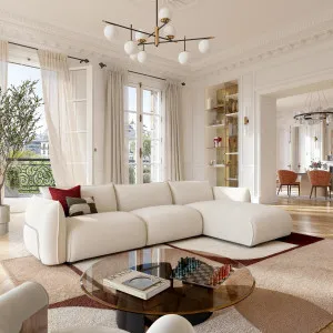 CELESTE - Fabric Right-hand Chaise Sofa by European Lifestyle, a Sofas for sale on Style Sourcebook