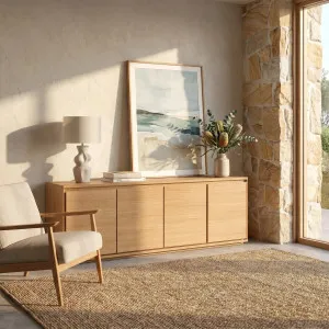 HAZO - Oak 4 Door Sideboard by European Lifestyle, a Sideboards, Buffets & Trolleys for sale on Style Sourcebook