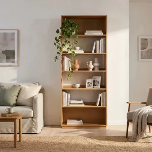 KUDA - Oak Bookcase - 5 Shelves by European Lifestyle, a Bookshelves for sale on Style Sourcebook