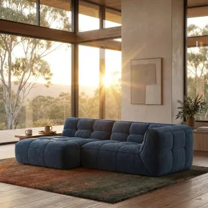 ORIETO - Fabric Left-hand Chaise Sofa by European Lifestyle, a Sofas for sale on Style Sourcebook