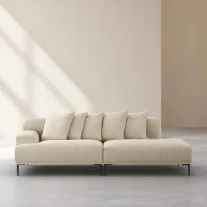 OTTONE II - Linen Right-facing Chaise Sofa by European Lifestyle, a Sofas for sale on Style Sourcebook