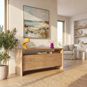 RAFAEL - Oak 4 Door Sideboard by European Lifestyle, a Sideboards, Buffets & Trolleys for sale on Style Sourcebook