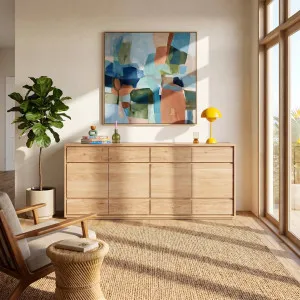 SYLVESTRE - Oak 6 Drawer Sideboard by European Lifestyle, a Sideboards, Buffets & Trolleys for sale on Style Sourcebook