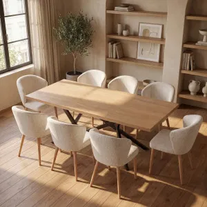 UZANA - Oak Rectangular Dining Table by European Lifestyle, a Dining Tables for sale on Style Sourcebook