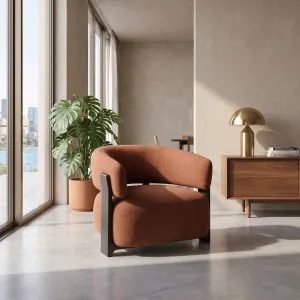 BARREA - Fabric & Wood Armchair by European Lifestyle, a Chairs for sale on Style Sourcebook
