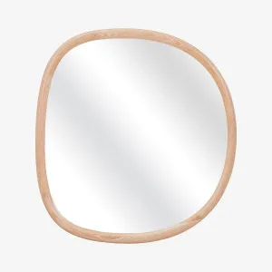 DENELYS - Oak Organic Shape Mirror - 75 x 80 cm by European Lifestyle, a Mirrors for sale on Style Sourcebook