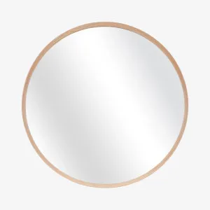NEPTUNE II - Oak Round Mirror - 100 cm by European Lifestyle, a Mirrors for sale on Style Sourcebook