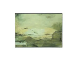 Hand-Painted Verdant Horizon Wall Art Canvas 140cm x 100cm by Luxe Mirrors, a Prints for sale on Style Sourcebook
