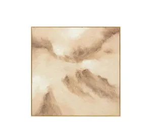 Hand-Painted Earthen Flow Wall Art Canvas 100cm x 100cm by Luxe Mirrors, a Prints for sale on Style Sourcebook