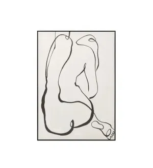 Hand-Painted Abstract Figure Wall Art Canvas 100cm x 140cm by Luxe Mirrors, a Prints for sale on Style Sourcebook