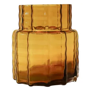Greer Vase Small 17.5x21cm in Amber by OZ Design, a Vases & Jars for sale on Style Sourcebook