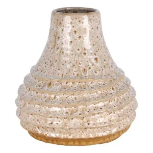 Jiro Vase Small 24x25cm in Beige by OZ Design, a Vases & Jars for sale on Style Sourcebook