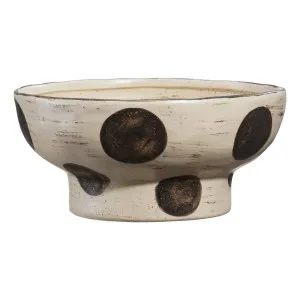 Farrah Bowl 30x14cm in Chocolate Spot by OZ Design, a Decorative Plates & Bowls for sale on Style Sourcebook