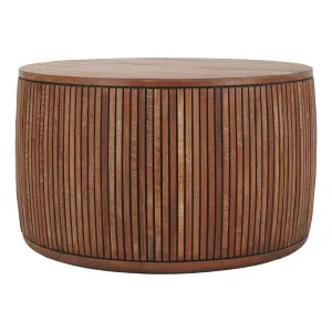 Toledo Round Side Table 60cm in Reclaimed Teak by OZ Design, a Table & Bedside Lamps for sale on Style Sourcebook