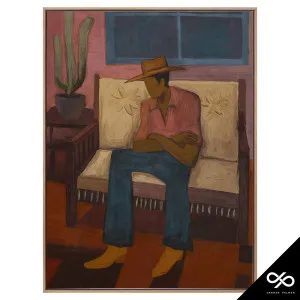 Shade Box Framed Canvas in 63 x 93cm Oak Stain by OZ Design, a Painted Canvases for sale on Style Sourcebook