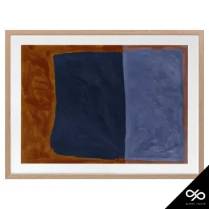 Headland Landscape Framed Print in 70 x 55cm Oak Stain by OZ Design, a Prints for sale on Style Sourcebook