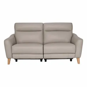 Banks 2 Seater Recliner Sofa in Leather Light Mocha by OZ Design, a Sofas for sale on Style Sourcebook