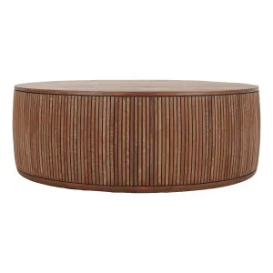 Toledo Round Coffee Table 100cm in Reclaimed Teak by OZ Design, a Coffee Table for sale on Style Sourcebook