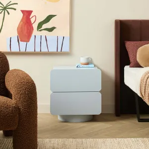 Robbie Two Drawer Bedside Table - Pale Blue - Mocka by Mocka., a Dressers & Chests of Drawers for sale on Style Sourcebook