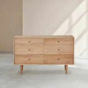 EUGENIE - Oak 6 Drawer Dresser by European Lifestyle, a Dressers & Chests of Drawers for sale on Style Sourcebook
