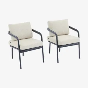 NAZARE - Aluminium Set of 2 Outdoor Chairs by European Lifestyle, a Outdoor Chairs for sale on Style Sourcebook