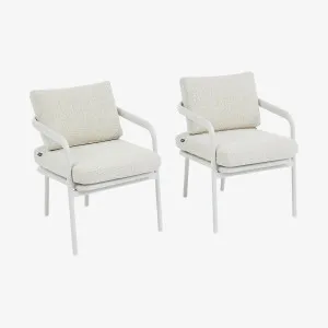 NAZARE - Aluminium Set of 2 Outdoor Chairs by European Lifestyle, a Outdoor Chairs for sale on Style Sourcebook