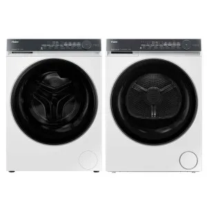 Haier 500 Series 9.5kg Front Load Washer and 8kg Heat Pump Dryer Laundry Package HWFS95NW1HDHPS80NW1 by Haier, a Washing Machines & Dryers for sale on Style Sourcebook