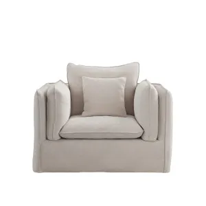 ANDRIA - Linen Armchair by European Lifestyle, a Chairs for sale on Style Sourcebook