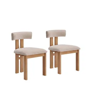 DALYA - Set of 2 Oak Dining Chairs by European Lifestyle, a Dining Chairs for sale on Style Sourcebook