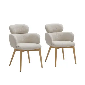 FLORE - Set of 2 Fabric Dining Chairs by European Lifestyle, a Dining Chairs for sale on Style Sourcebook