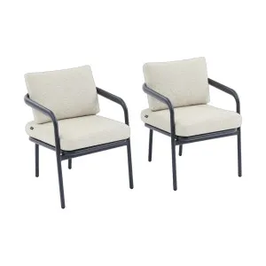 NAZARE - Aluminium Set of 2 Outdoor Chairs by European Lifestyle, a Outdoor Chairs for sale on Style Sourcebook