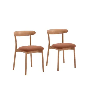 HAYDEN - Set of 2 Oak Dining Chairs by European Lifestyle, a Dining Chairs for sale on Style Sourcebook