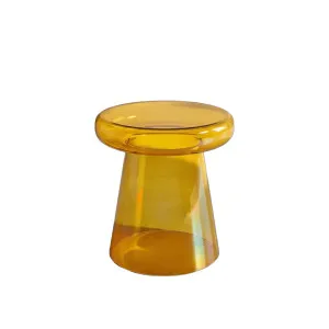ZARIA - Glass Side Table - 40.5 cm by European Lifestyle, a Side Table for sale on Style Sourcebook