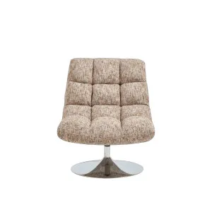SOGLIO - Chenille & Chrome Swivel Armchair by European Lifestyle, a Chairs for sale on Style Sourcebook