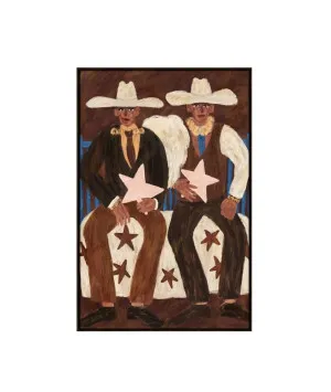 Cowboy Duo Wall Art Canvas 120cm x 80cm by Luxe Mirrors, a Prints for sale on Style Sourcebook