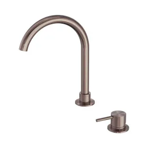 Mecca Hob Basin Mixer Round Swivel Spout Brushed Bronze by NERO, a Bathroom Taps & Mixers for sale on Style Sourcebook