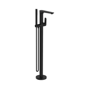 Bianca Freestanding Bath Mixer With Hand Shower Matte Black by NERO, a Shower Heads & Mixers for sale on Style Sourcebook