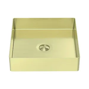 Opal Square 400mm Stainless Steel Basin Brushed Gold by NERO, a Basins for sale on Style Sourcebook
