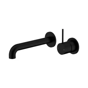 Mecca Wall Basin/Bath Mixer Separate Back Plate Handle Up 160mm Matte Black by NERO, a Bathroom Taps & Mixers for sale on Style Sourcebook