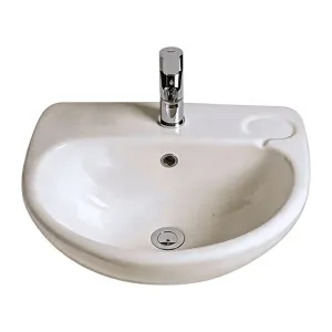 Studio 500 Wall Basin - 1 Tap Hole - Overflow - Inc Fixing Kit by NERO, a Basins for sale on Style Sourcebook