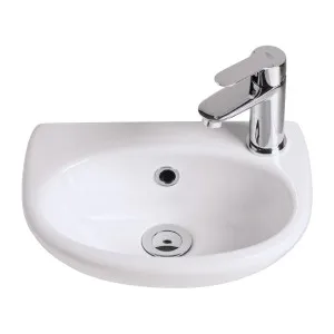Studio 350 Wall Basin - 1 Tap Hole - Overflow - Inc Fixing Kit by NERO, a Basins for sale on Style Sourcebook
