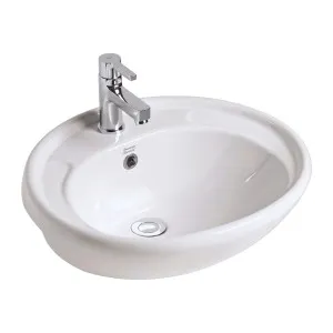 Studio 500 Semi Recessed Basin - 1 Tap Hole Overflow - Inc Fixing Kit by NERO, a Basins for sale on Style Sourcebook
