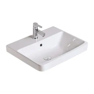 Heron Square 500 Semi Inset Basin - 1 Taphole - Overflow by NERO, a Basins for sale on Style Sourcebook