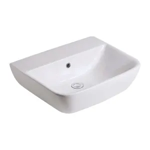 Cygnet 550 Wall Basin - No Taphole - Overflow - Inc Fixing Kit by NERO, a Basins for sale on Style Sourcebook